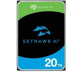Seagate Skyhawk AI - Disco duro interno de video de 20 TB, SATA de 3.5 pulgadas, caché de 512 MB para DVR NVR, sistema de cámara de seguridad con servicios de rescate internos (ST20000VE003)