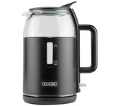 BOURGINI - Hervidor de agua negro mate y cristal 1,5 L