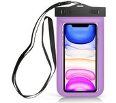 Funda Impermeable Compatible con Samsung Galaxy S10 X 5G Certificado IPX8 Funda acuatica Bolsa Sumergible Waterproof Case (Violeta)