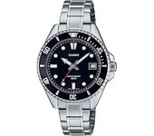 Reloj de pulsera CASIO Collection - MDV-10D-1A1 correa color: Gris plata Dial Negro Hombre