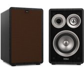 Wiibo Vintage 6 Pareja de Altavoces de Estantería 3 Vías 100W Negros