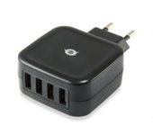 Conceptronic Cargador de Pared 4xUSB 5A Negro