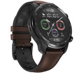 TicWatch Pro 3 Ultra 4G Reloj Smartwatch Negro con Correa de Cuero Marrón
