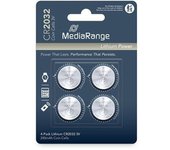 Pila botón MediaRange MRBAT132 CR2032 Litio 3V 220-240mAh Pack 4 unidades