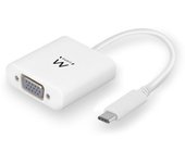 Adaptador Ewent EC1050 USB-C a VGA Full HD 1920x1080 Plug and Play Blanco