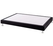 Canapé colchón fijo láminas tela poli-piel altura 16 cm 160x200 cm Negro