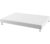 Canapé colchón fijo láminas tela poli-piel altura 16 cm 160x200 cm Blanco