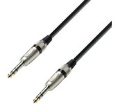 adam hall K3 BVV 0600 cable de audio 6 m 6,35mm TRS 6,35mm TS Negro, Plata