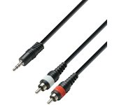 adam hall K3 YWCC 0300 cable de audio 3 m 3,5mm 2 x RCA Negro