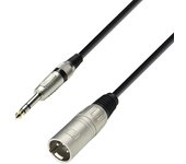 adam hall K3 BMV 0300 cable de audio 3 m 6,35mm XLR (3-pin) Negro, Plata