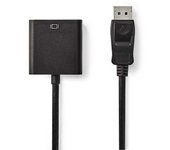 Nedis CCGB37250BK02 adaptador de cable de vídeo 0,2 m DisplayPort DVI-D Negro