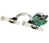 StarTech.com Tarjeta Adaptadora PCI Express de 2 Puertos Serie de Perfil Bajo RS232 UART 16550 Serial