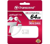 Transcend JetFlash 710S 64GB unidad flash USB USB tipo A 3.0 (3.1 Gen 1) Plata