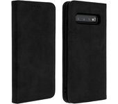 Funda cartera Samsung Galaxy S10 Función Soporte Silicona - Negro