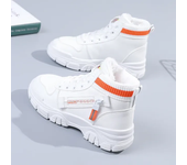 Women Winter Platform Sneakers Warm Fur Plush Insole Ankle Boots Women Spring Chunky Shoes Lace-up Tennis Shoes Woman Mujer 9CM