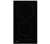 VidaXL Placa Vitrocerámica 2 Zonas 30cm Negra