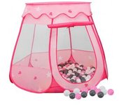 vidaXL Tienda De Juegos Para Niños Con 250 Bolas Rosa 102x102x82 Cm