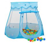 vidaXL Tienda De Juegos Para Niños Con 250 Bolas Azul 102x102x82 Cm