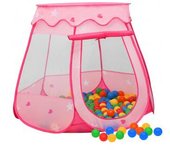 vidaXL Tienda De Juegos Para Niños Con 250 Bolas Rosa 102x102x82 Cm
