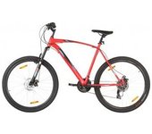 vidaXL Bicicleta Montaña 21 Velocidades 29 Pulgadas Rueda 53 Cm Rojo