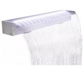 vidaXL Fuente Cascada Rectangular Led Piscina Acero Inoxidable 90 Cm