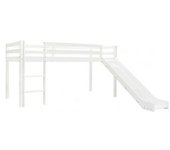 vidaXL Cama Alta Para Niños Tobogán Y Escalera Madera Pino 97x208 Cm