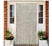 vidaXL Cortina Mosquitera De Chenilla Gris Claro Y Oscuro 100x220 Cm
