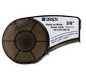 Brady M21-375-499-TB cinta de tela de nylon negro sobre blanco 9,53 mm x 4,90 m