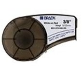 Brady M21-375-595-RD Cinta de vinilo blanco sobre rojo 9,53 mm x 6,40 m
