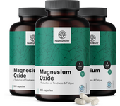 HealthyWorld® 3x Óxido de magnesio 400 mg, en total 1095 cápsulas