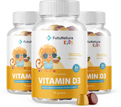 FutuNatura KIDS 3x Vitamina D3 - Gominolas infantiles, en total 270 gominolas