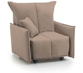 Talamo Italia Sillón de tela gris tórtola 110x90h85 cm