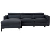 Unique Sofá relax piel 4 plazas negro 237x172cm