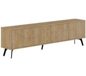 Calicosy Mueble tv 4 puertas l180 cm - efecto roble