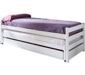 MueMue Cama nido triple madera blanco 90x200 cm