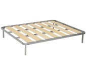 Dmora Somier doble en acero gris 120x190h32 cm