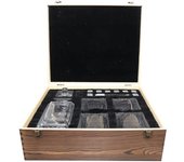 Aulica Cofre de whisky en madera con decantador