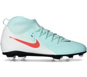 Nike - Bota de fútbol Phantom Luna II Club FG/MG, Unisex, Mint-Atomic Red-Off Noir, 9,5 USA