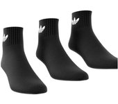 Adidas - Calcetines clásicos Mid (3 Pares), Unisex, Black, S [34 - 38]
