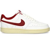 Nike - Zapatilla Court Vision Low Mujer, Mujer, White-Team Red-Muslin-Mtlc Gold Star, 8 USA