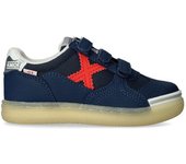 Munich - Zapatilla de fútbol sala G-3 Cinta Adhesiva Niño, Unisex, Azul Marino, 29