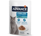 Advance Adult Esterilizados Bocaditos Bacalao Salsa para Gatos 85 gr