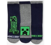 Pack de 3 pares de calcetines Minecraft® infantiles azul marino