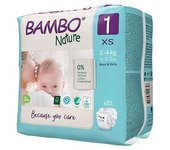 Bambo Pañal 1 XS 2-4 Kg 22 Uds