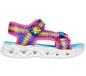 Sandalias skechers heart lights - miss v niña rosa