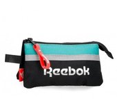 Estuche tres compartimentos reebok andover negro