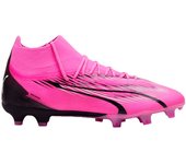 Botas de fútbol puma ultra pro fg/ag rosa blanco