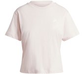 Camiseta adidas essentials small logo mujer rosa