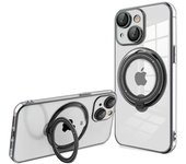 Cool Funda Magnética con Anillo para Cargas Tipo MagSafe Negra para iPhone 14