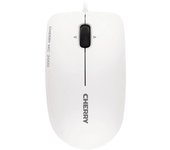 Ratón Cherry con cable sensor óptico alta precisión 3 botones ergonómico gris